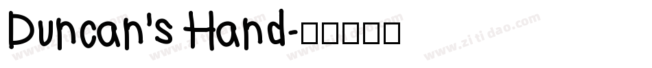 Duncan's Hand字体转换